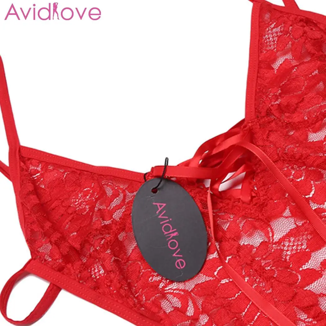 Avidlove женские костюмы сексуальное нижнее белье комплект ночное прозрачный Oepn