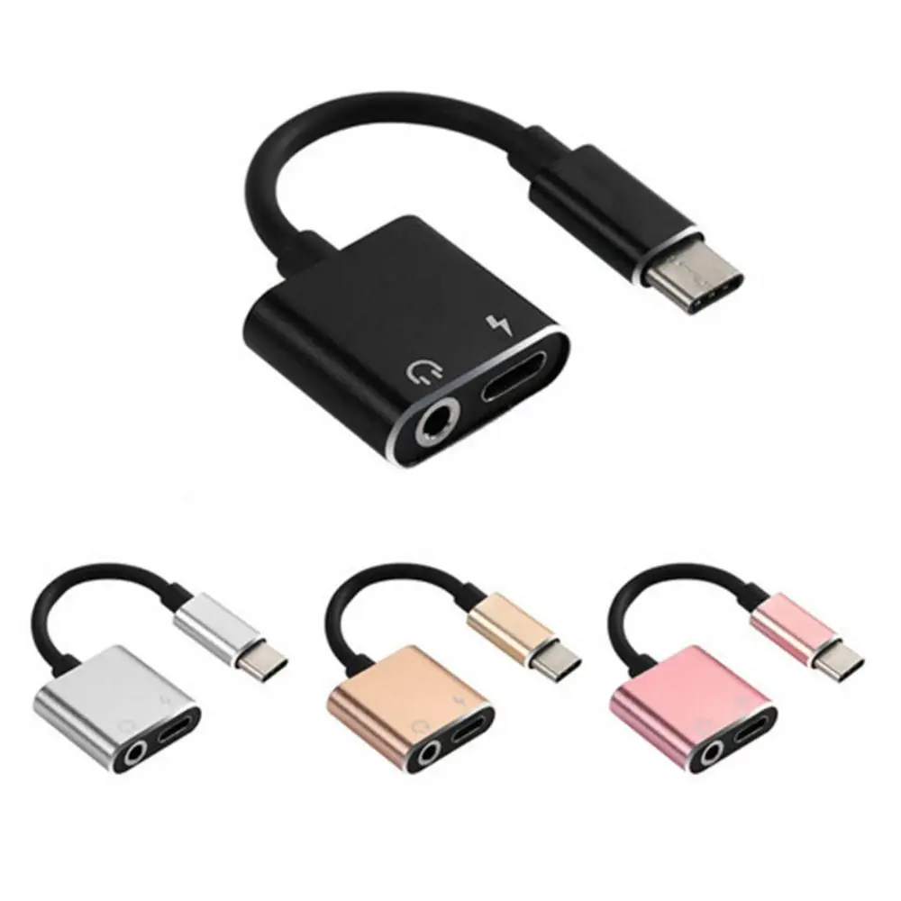 2 в 1 Type C до 3 5 мм разъем AUX аудио наушники USB адаптер зарядное устройство кабель для