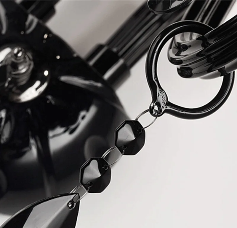 2 светильника черные хрустальные настенные светильники свеча E14 лампы с двойными