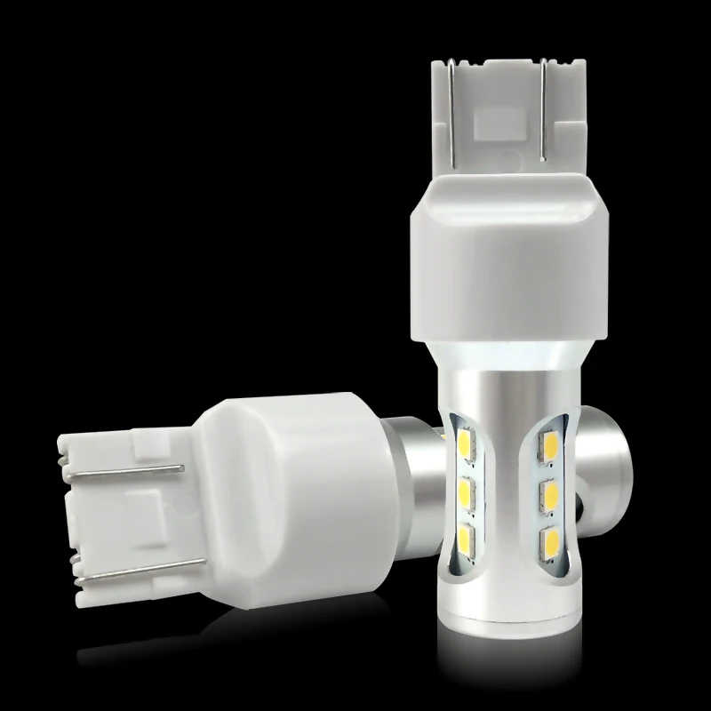 CNSUNNY светильник T20 светодиодный W21/5 Вт 7443 светодиодный фонарь 1000Lm яркий 3030 9SMD Canbus автомобильный тормоз заднего хода стояночный DRL противотуманный светильник резервная лампа