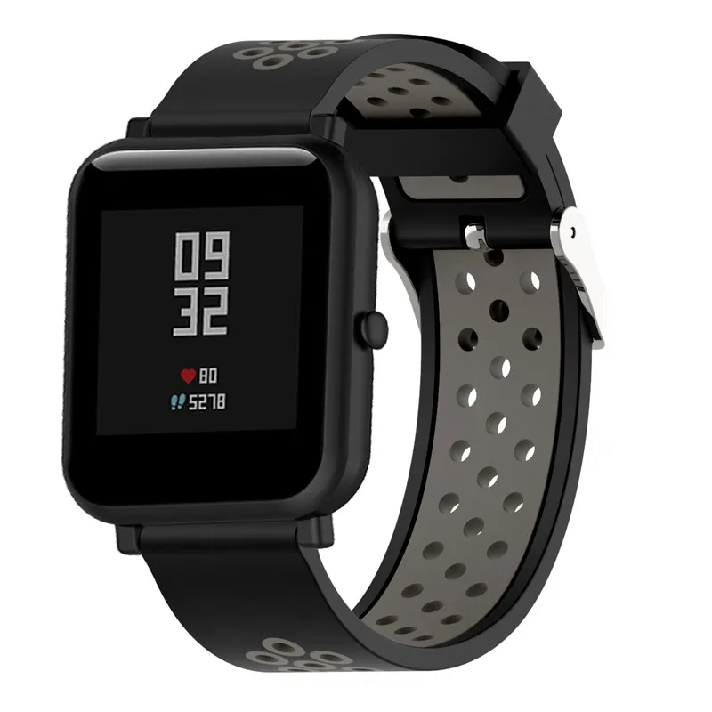 Силиконовый ремешок для Huami Amazfit Bip сменный Браслет Moto 360/Ticwatch 2/Samsung gear/Iwatch/Huawei Watch 2