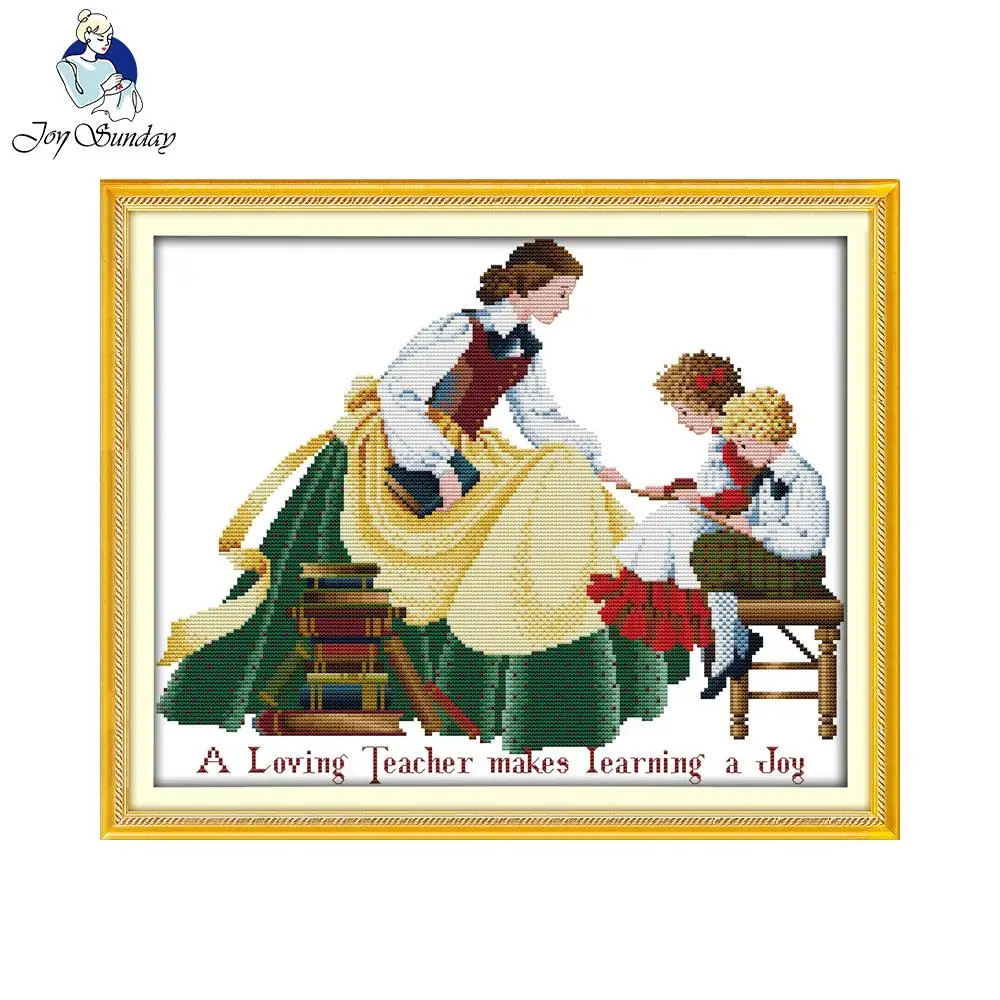 

Joy Sunday figure, стиль любви к учителю, делает обучение Джой, вышивка крестом, штампы, узоры, современная вышивка ручной росписью