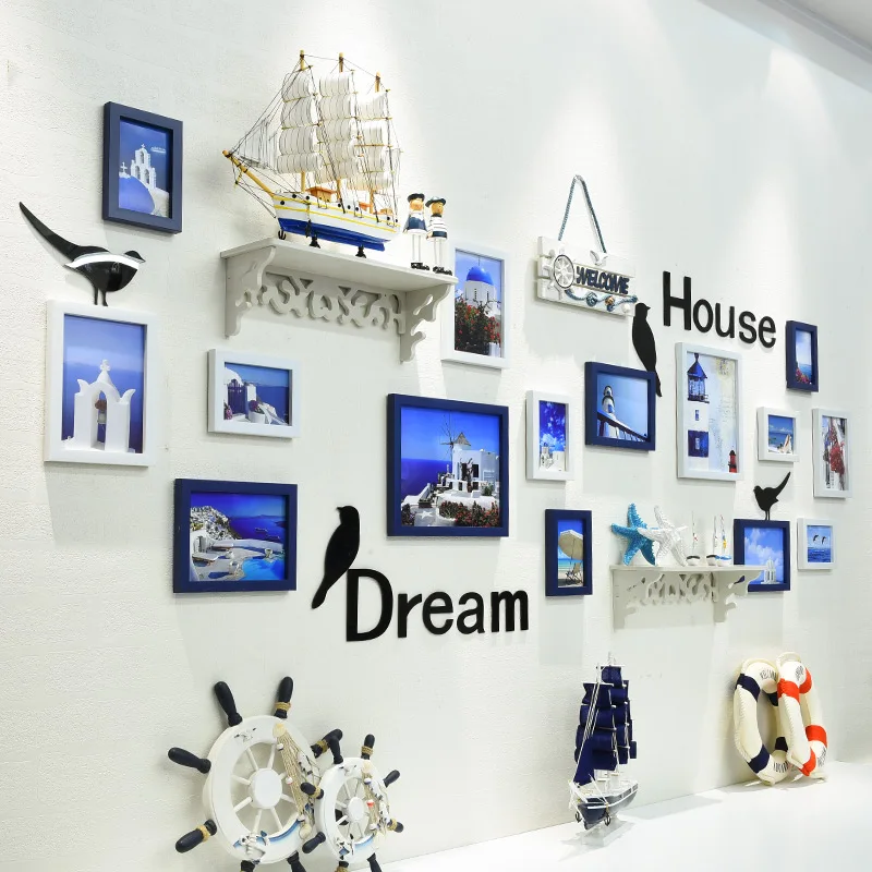 

15 PCS Hanging Photo Frame For Picture Kitchen Wall Decor Modern Picture Frame For Family New Arrival Cadre Photo Enfant Frames