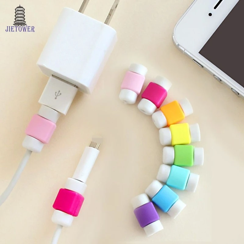 500 шт./лот защита кабеля USB шнура провода крышка 8Pin зарядное устройство линия