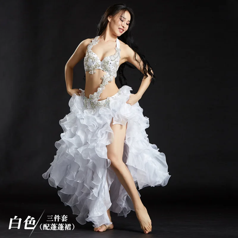 Set Puff skirt Новое поступление живота Танцы восточных танцев костюмы для сцены для 3 шт. Шариков комплект(юбка и топ, юбка) набор костюма для танца живота - Цвет: Set Puff skirt