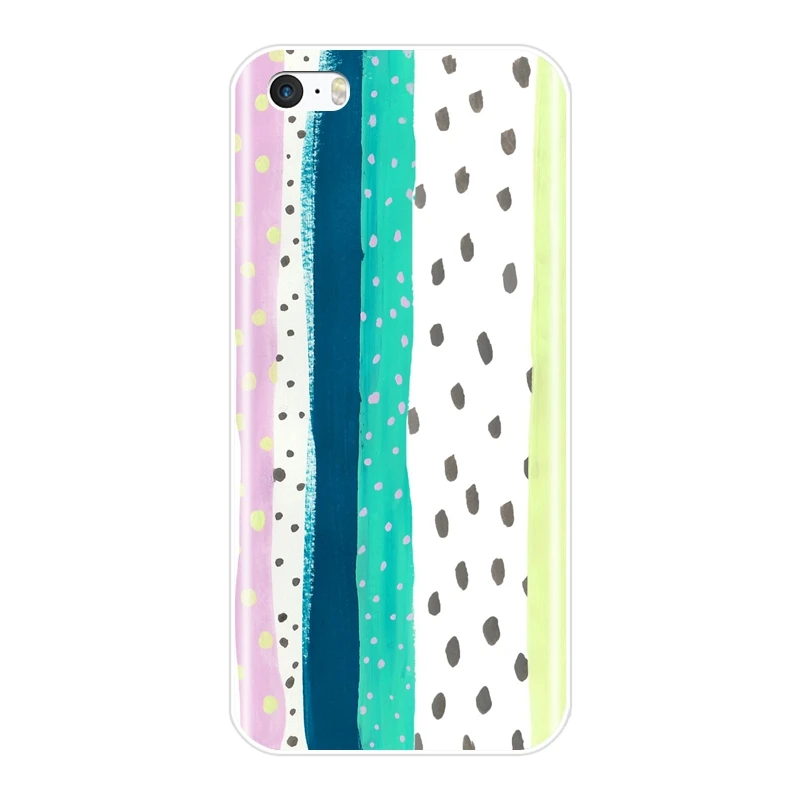 Чехол для телефона из ТПУ iPhone 5C мягкий силиконовый чехол в полоску с рисунком
