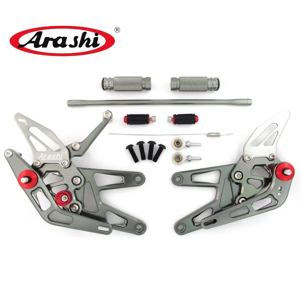 Араши 1 Набор CNC Регулируемая подставка для ног YAMAHA YZF R6 2003 2004 2005 подножки