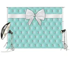 Фон Тиффани с бриллиантами и бантом для фотосъемки на день рождения Бирюзовый декор для свадебного торжества