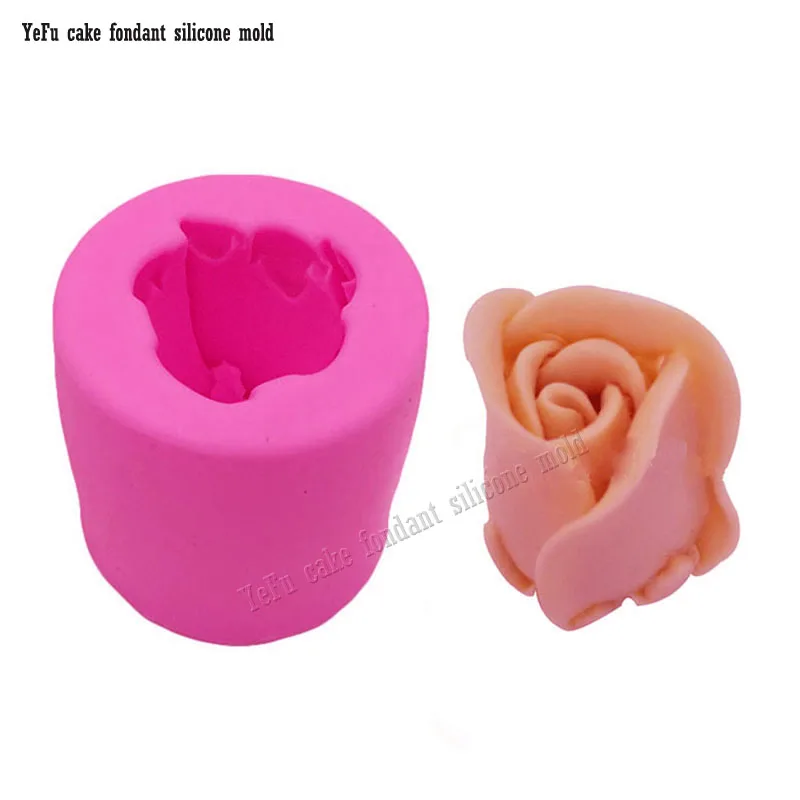 3D силиконовая форма в виде цветка розы для мыла, конфет, шоколада, льда, DIY украшения торта инструменты F0785