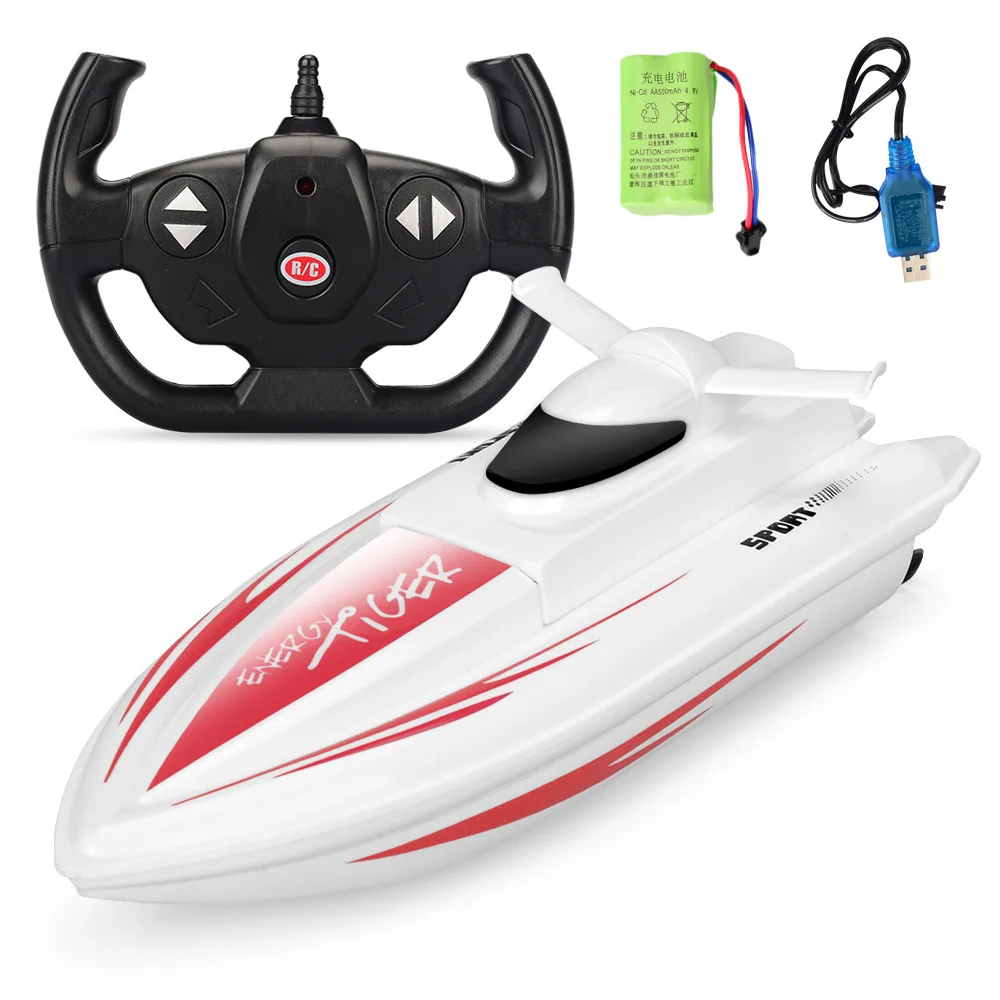 RC 1:16 Reomote Control 2.4G Electric Rc boat Remote distance 80m 20KM/H Birthday kids toys Speedboat High Speed Mini Speedboat