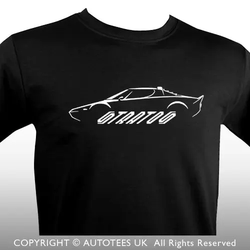 Lancia Stratos вдохновил классический автомобиль футболка | Мужская одежда