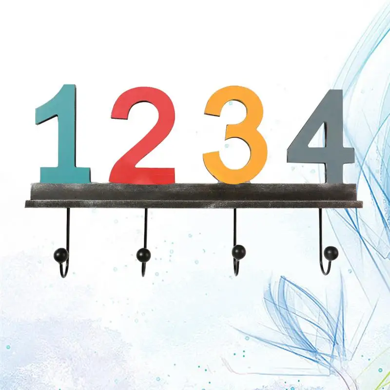 Creative Retro Digital Hooks Dressing Room Clothing Store Number Hook Wall Hanger Storage Organizer Home Decorations | Обустройство