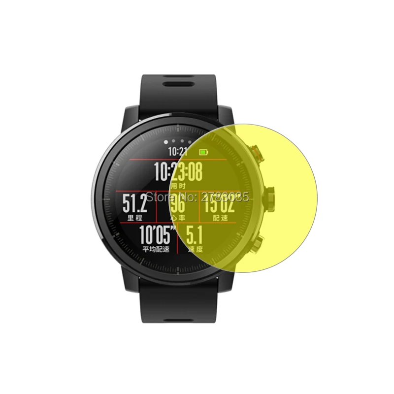 Для спортивных смарт часов Xiaomi Huami Amazfit Stratos / Plus Pace 2 2S мягкая защитная пленка из