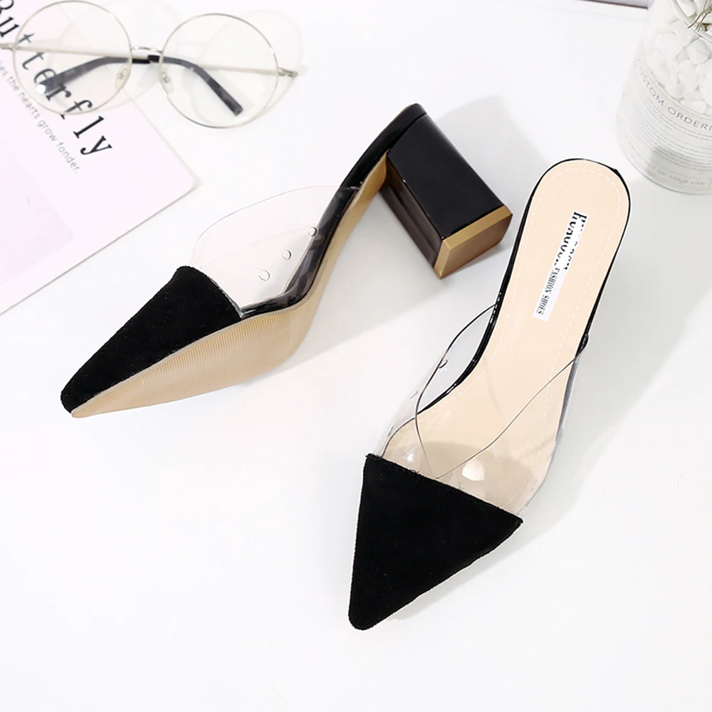 Женские туфли лодочки Новое поступление сезон лето разноцветные прозрачные с