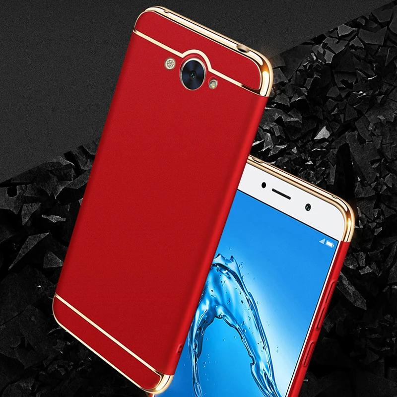 Y3 2017 Case For Huawei Cover Luxury PC Hard Coque 5.0inch Stitching Ring Back Shell sFor Funda Capa | Мобильные телефоны и