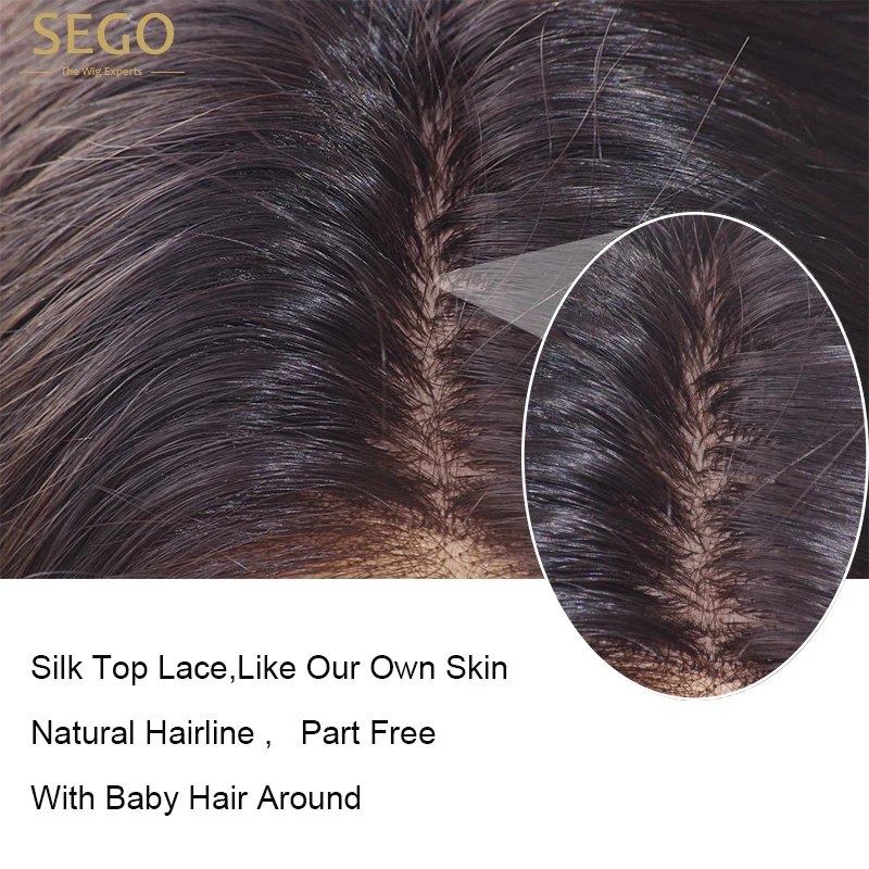 SEGO кудрявые 4*4 шелковая основа полностью кружевные человеческие волосы парики 100%