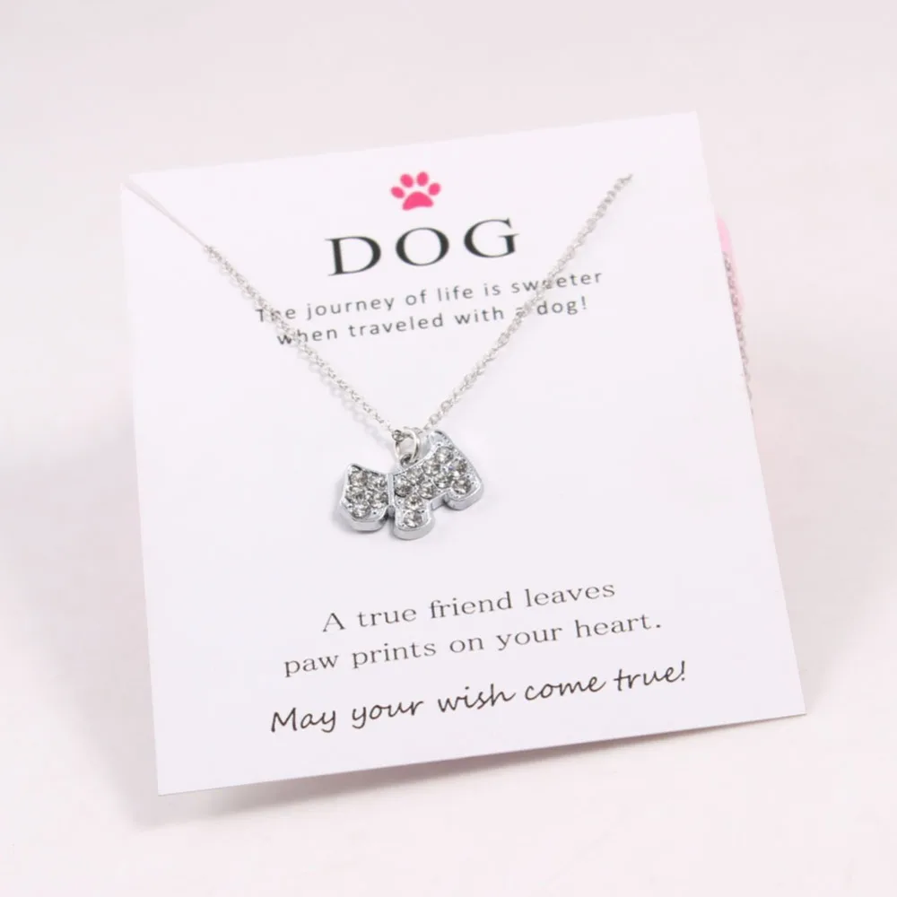 Mix Style Dalmatians Sausage Dog Shepherd Charms Pendant Necklace Fashion Wish Card for Lovers | Украшения и аксессуары