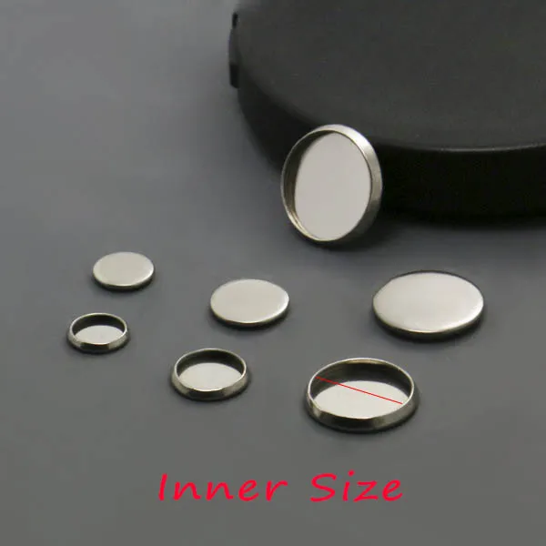 Stainless Steel 50 шт., нержавеющая сталь, 10 мм, 12 мм, 14 мм, 18 мм, 20 мм, 25 мм, круглые настройки, кабошон, основание, ободок, лотки, пустая Камея, для изготовления ювелирных изделий своими руками - Цвет: Stainless Steel