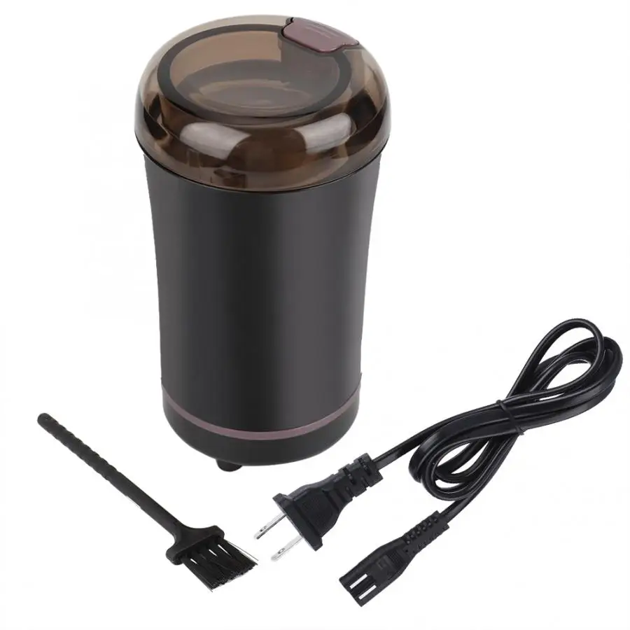 US Plug Black 150 Вт электрическая кофемолка, мини-соль для кухни, перцовая мельница, мощная, для специй, орехов, семян, кофемолка, машина для экономии труда - Цвет: US Plug Black