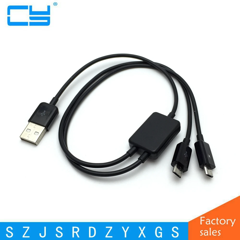 Новый двойной микро USB сплиттер кабель для зарядки папа к 2 зарядный 1