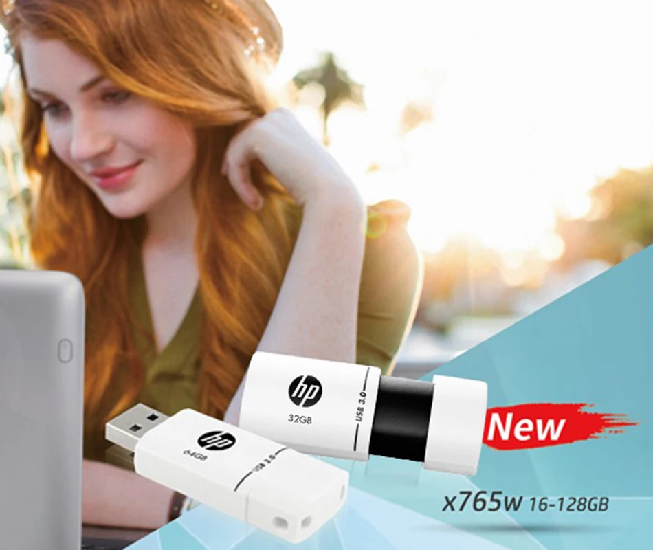 Hp USB 3 0 флешка 16 ГБ 32 64 и 128 Гб Flash Drive утилита белый накопитель X765W Dropshipping