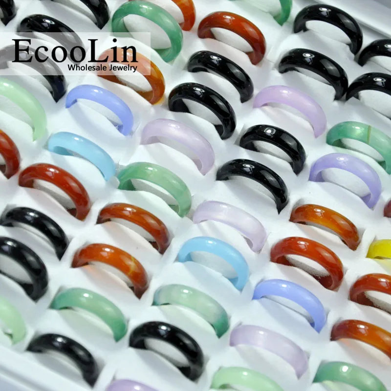 10 шт. ювелирные изделия EcooLin разноцветные кольца для женщин и девочек разные