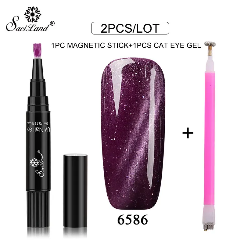 ZHG920 Saviland 2 шт./лот Магнитная 3D кошачий глаз гель лак для ногтей магнит Nail Art инструменты магнит для УФ лак для ногтей маникюр инструмент - Цвет: ZHG920