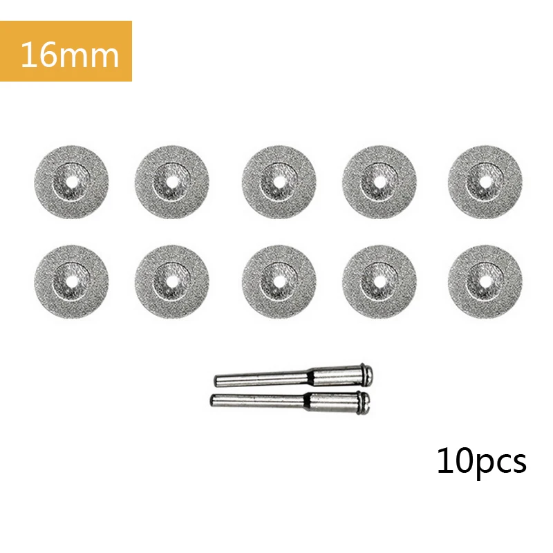 16mm Urijk 5/10 шт./набор абразивных инструментов для алмазного шлифовального круга, резец, Круглый шлифовальный станок, точилка для камня, Угловое режущее колесо, ротарный инструмент - Цвет: 16mm