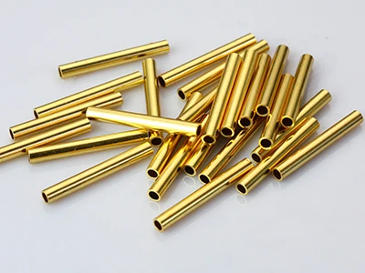 gold 1/8 дюймовые латунные металлические трубки материалы для завязывания мушек американские трубы-Подходит для: 2,2 мм или 1,8 мм наружный Tube-50pcs в упаковке - Цвет: gold