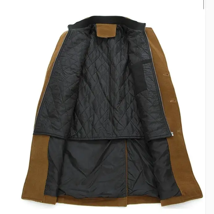 Мужская одежда на осень и зиму новая утепленная куртка из смесовой шерсти