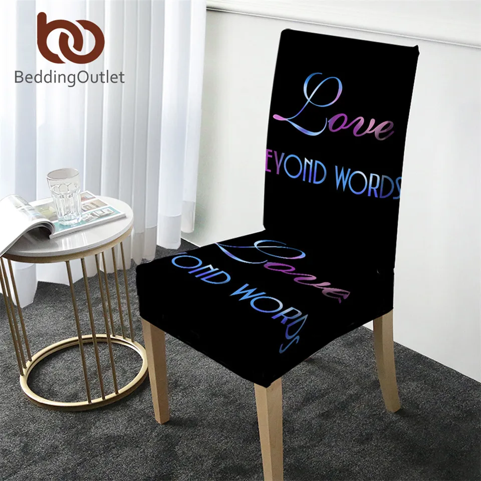 BeddingOutlet чехлы на стулья с буквенным принтом съемный эластичный чехол из