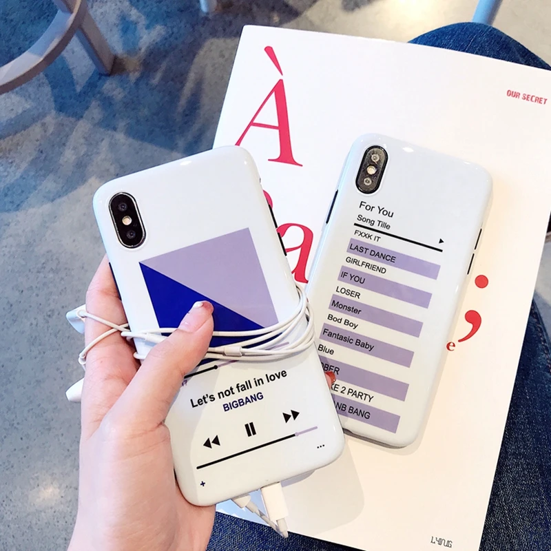 Wmzsucc музыкальный плеер Bigbang песни Мягкие TPU Полный Обложка чехол для iPhone 6/6s/6 Plus/6s