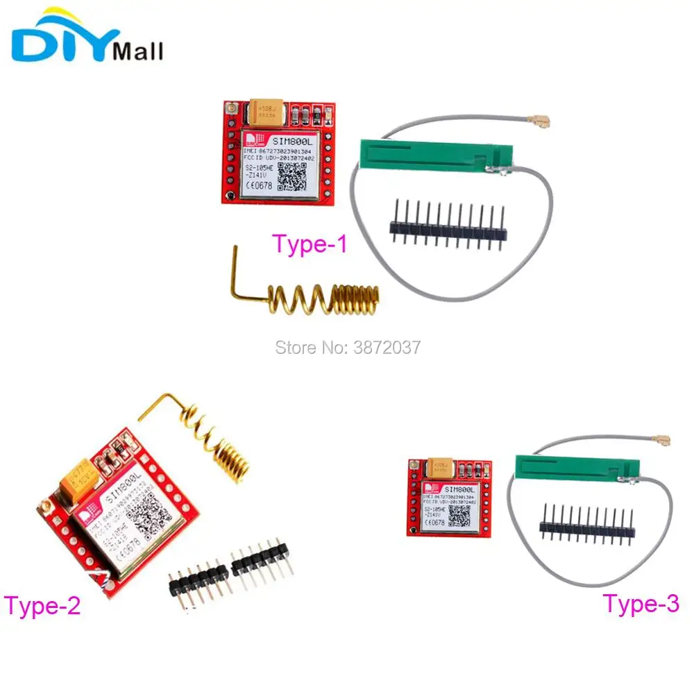 

10pcs/lot Smallest SIM800L GPRS GSM Module MicroSIM Card Core Board Quad-band TTL Serial Port for Arduino