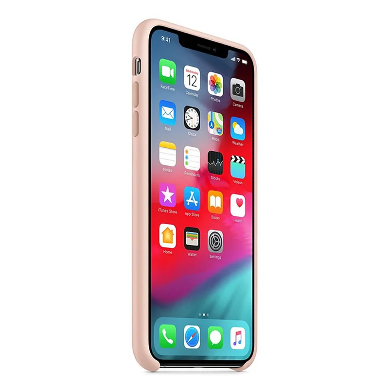 Чехол из жидкого силикона для Apple iPhone XS мягкий чехол ТПУ с защитой краев