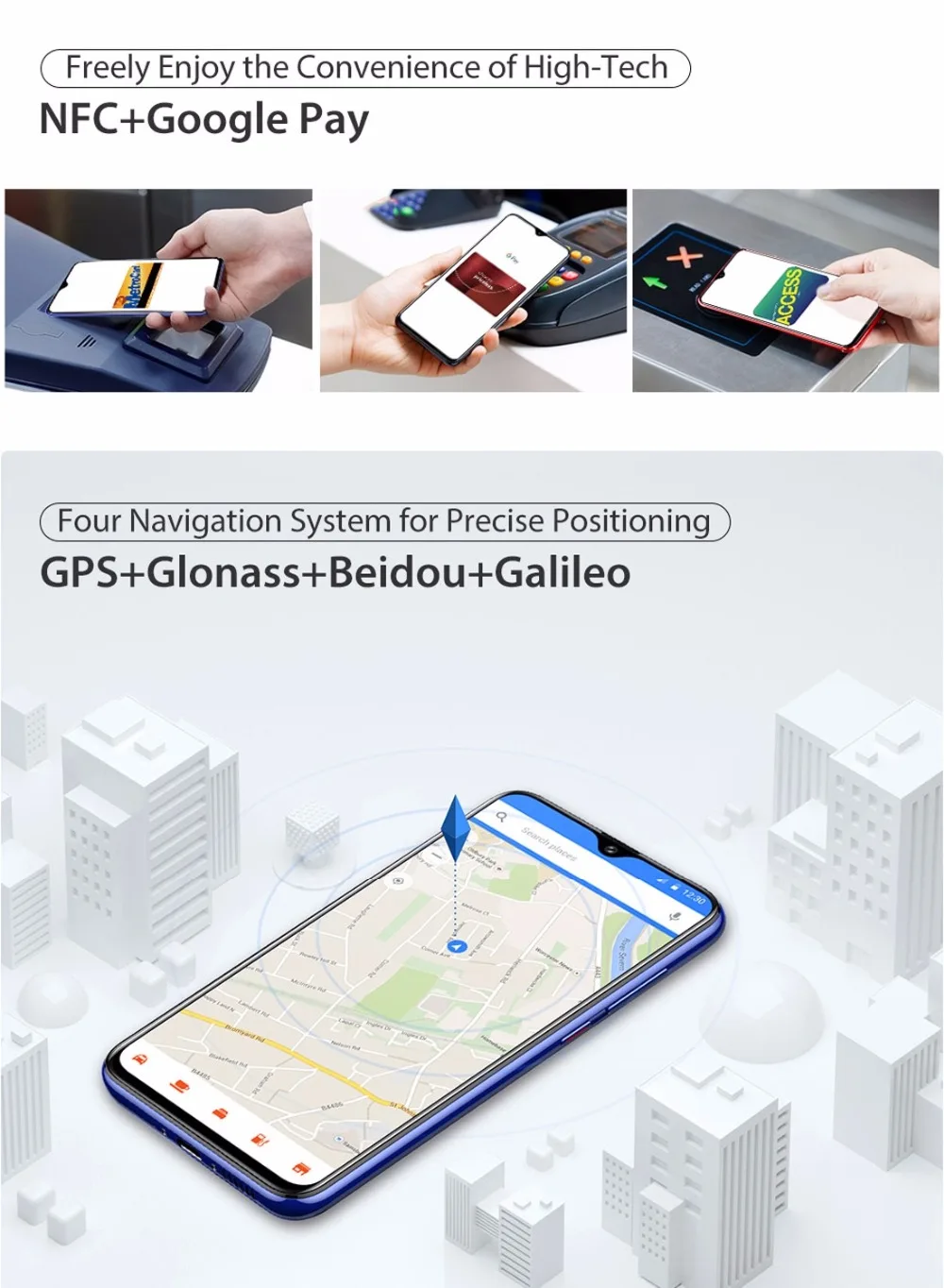 Мобильный телефон Ulefone power 6, Android 9,0, 6,3 дюймов, FHD Helio P35, четыре ядра, 4 Гб+ 64 ГБ, 16 МП, распознавание лица, gps, позиционирование, 4G, смартфон, 6350 мАч