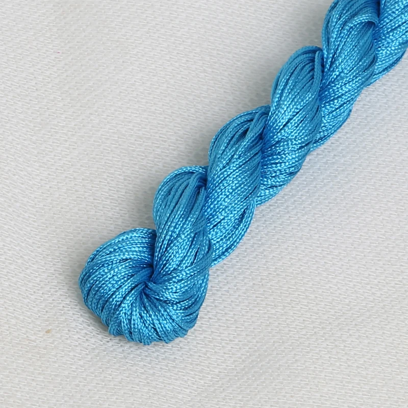 Нейлоновый шнур для браслета 24 м смешанный цвет 1 мм|rattail cord|polyester cordthread 1mm |