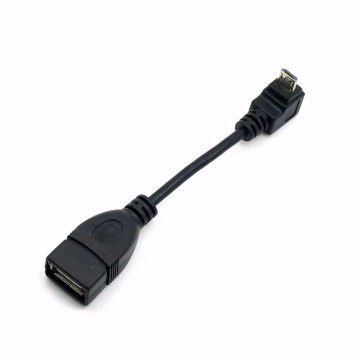 2 шт. 90 градусов вверх и вниз прямой угол Micro USB Тип B к разъем OTG кабель для планшета
