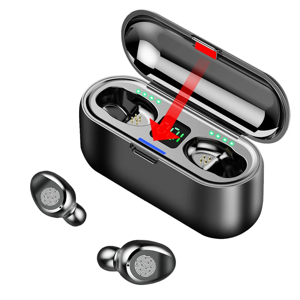 Orunjo F9 наушники вкладыши TWS Bluetooth V5.0 Портативный Беспроводной гарнитура