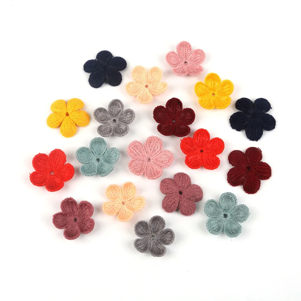 Хлопковое вязание крючком 5 лепестков 40 шт. 32 мм | Украшения и аксессуары