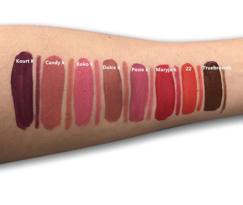 Новый бренд Губная помада Губ + Макияж комплект Водонепроницаемый жидкости Блеск