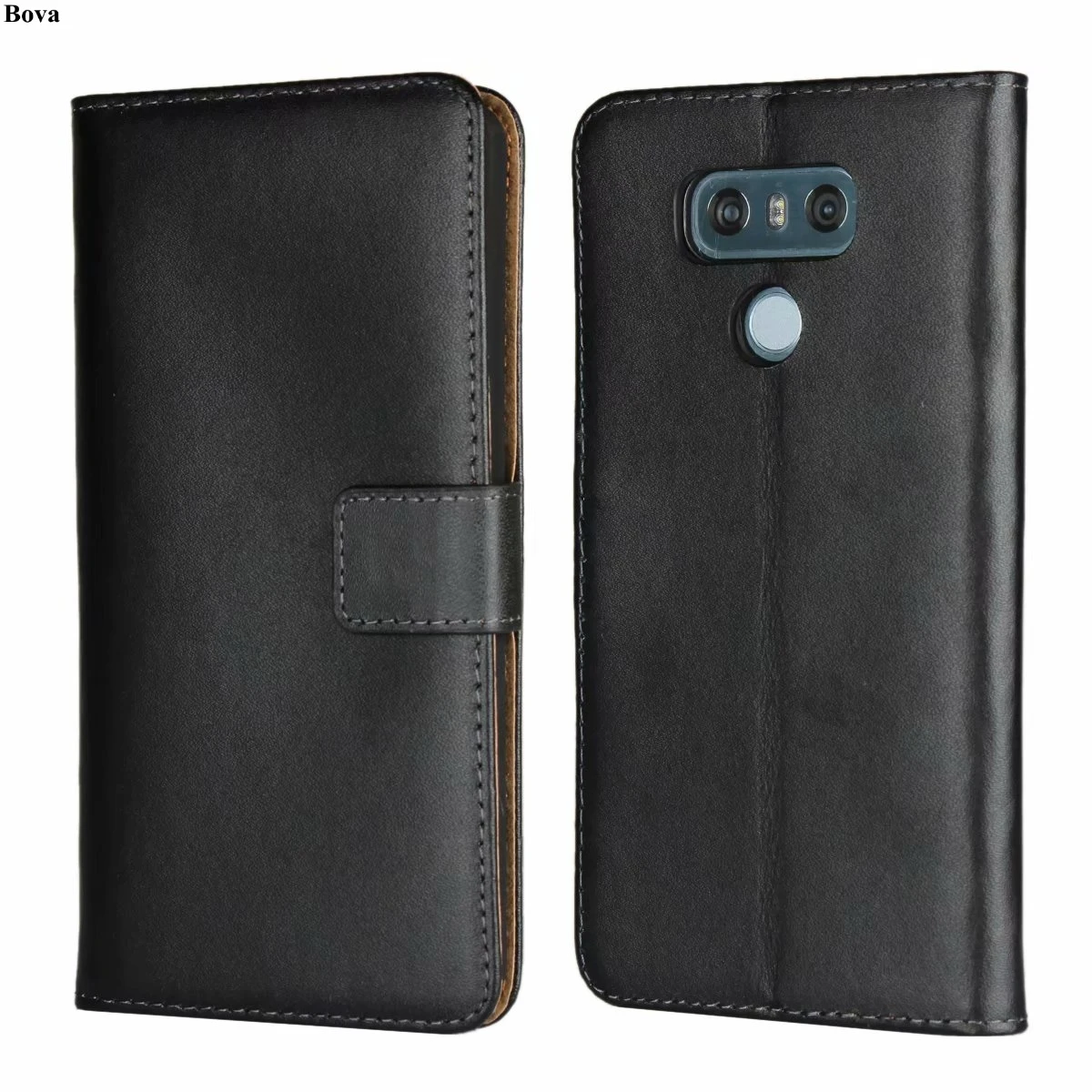 Чехол из искусственной кожи для LG G6 G6+ H870 H871 H872 H873 VS998 LS993 слоты для карт чехол-книжка для LG G6 5,7-GG дюймов - Цвет: Черный