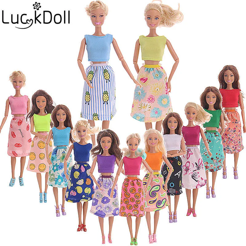 LUCKDOLL 12 комплектов модных вечерних платьев размер 11 8 дюйма аксессуары для одежды