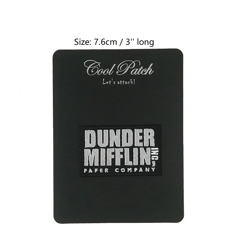 Миффлин Inc в офис ТВ шоу значок из кинофильма &quotвышитые приклеивающиеся утюгом