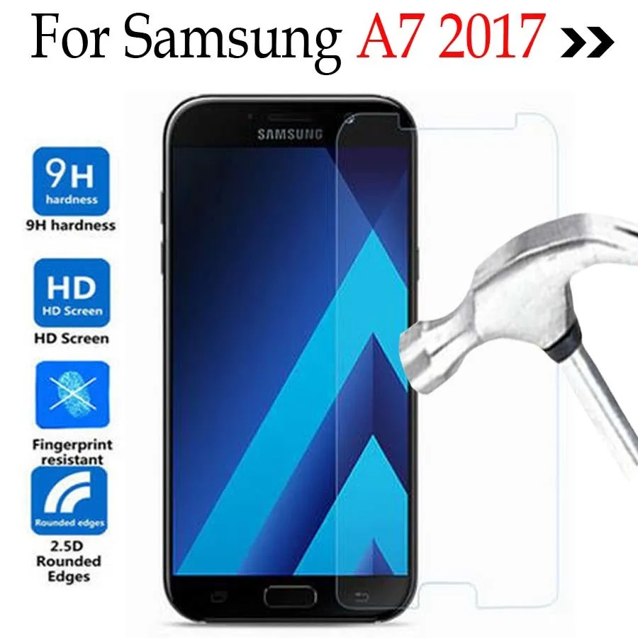 2.5D 9H Премиум Закаленное стекло пленка для Samsung A5 A3 2017 A10 A20 A30 A40 A50 A60 A20E A70 A80 A90 Galaxy