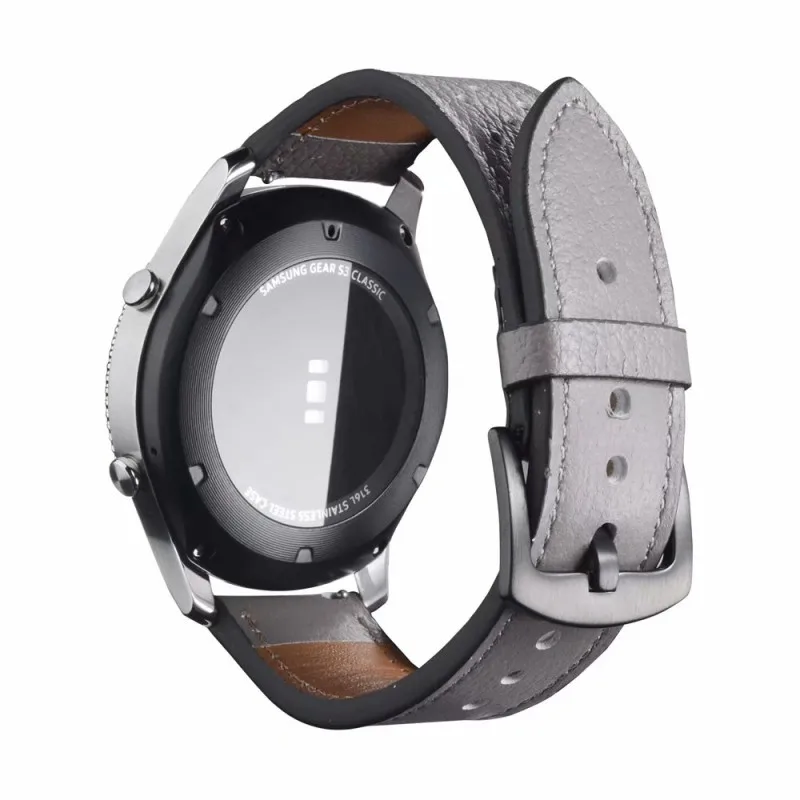 22 мм ремешок для часов из натуральной кожи с отверстием для samsung gear S3, браслет для Xiaomi Huami Amazfit Pace Stratos 2 Amazfit 2 Band
