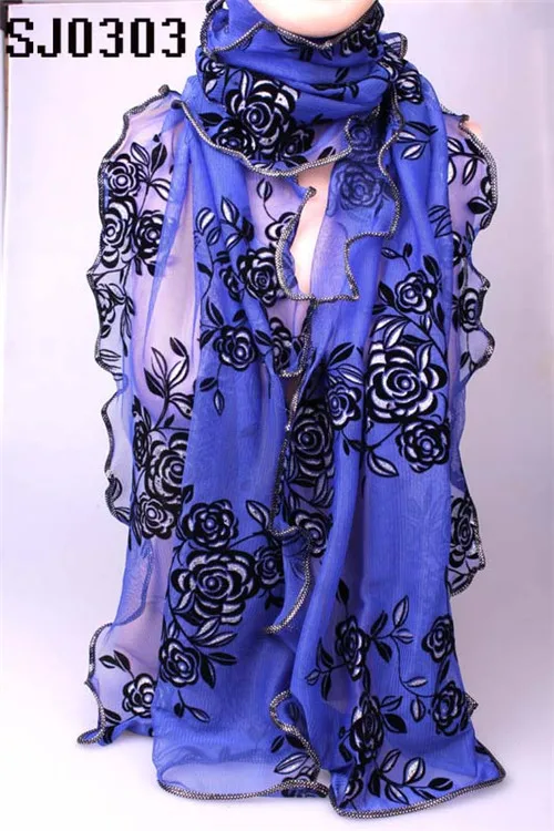 YMENGZ Оптовая Новые Продукты Горячий Продавать Шифон Цветок Длинный Мягкий Шелк