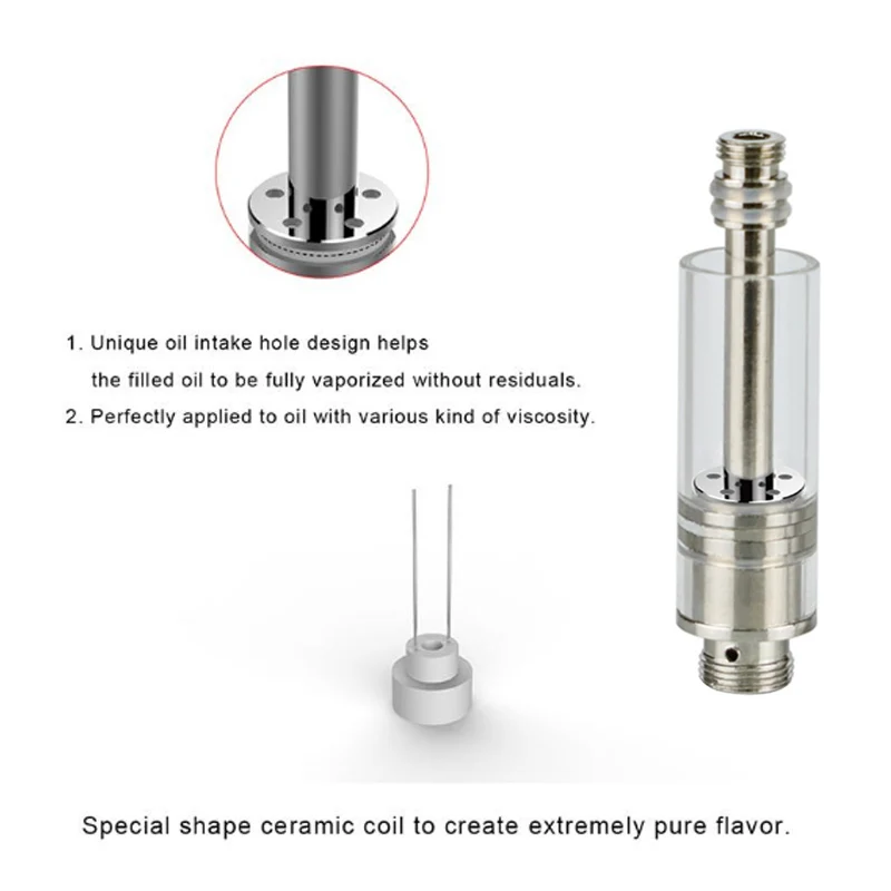 Mjtech A11 керамический сердечник Vape распылитель eCig и стеклянный материал 0 5 мл 1 Wickless