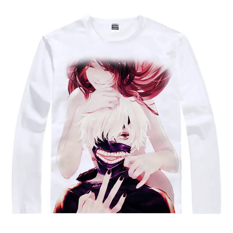 Ken Kaneki футболка половина с изображением вурдалаков тепло длинными рукавами аниме