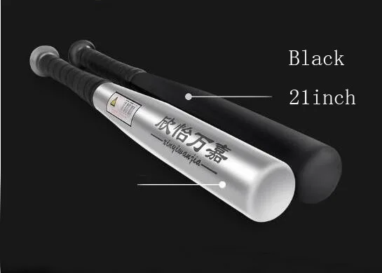 Black-21inch Бейсбольной битой Железный Бейсбол полюс автомобиля тренажерный зал дома бейсбольной битой s self-защитные палочки с усиленных защитных металлических стержней - Цвет: Black-21inch