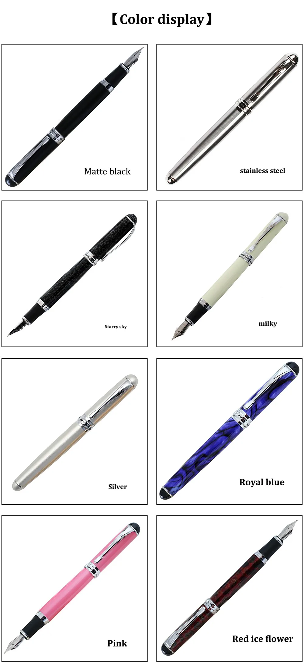Ручки перьевые jinhao X750 два СИБ 0.5 мм 1.0 мм изгиб перо каллиграфии пера высокое качество канцелярия чернила ручки для записи